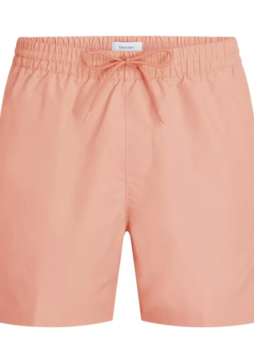Calvin Klein Medium Drawstring swimshort, heren zwembroek, licht abrikooskleurig