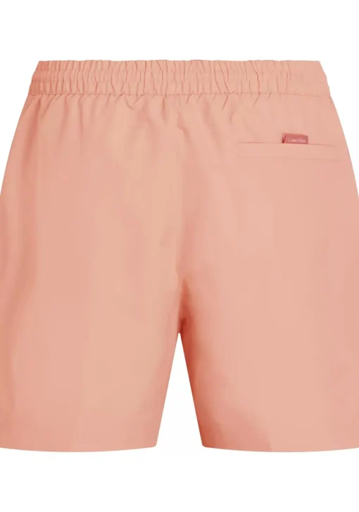 Calvin Klein Medium Drawstring swimshort, heren zwembroek, licht abrikooskleurig