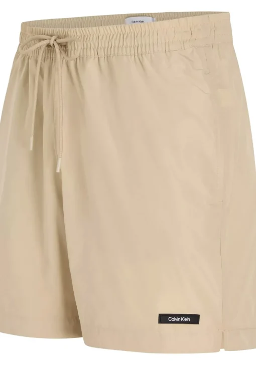 Calvin Klein Medium Drawstring swimshort, heren zwembroek, beige