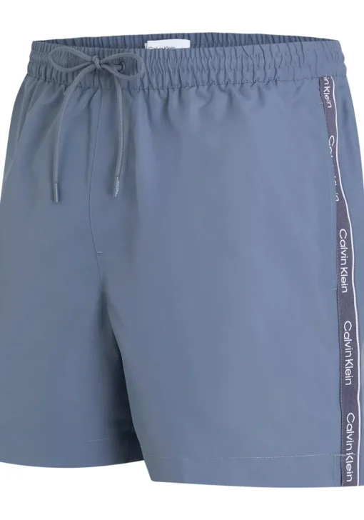 Calvin Klein Medium Drawstring swimshort, heren zwembroek, grijsblauw