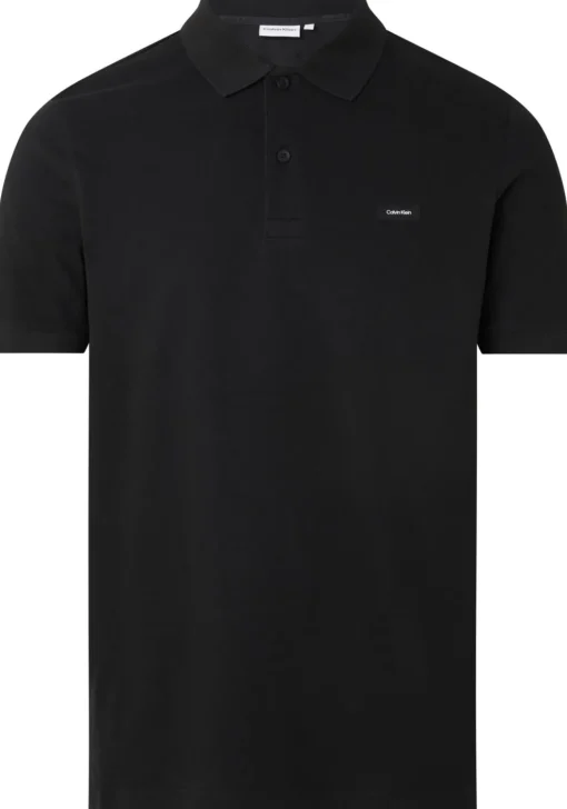 Calvin Klein Stretch Pique Slim Polo, zwart