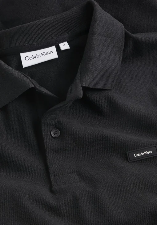 Calvin Klein Stretch Pique Slim Polo, zwart
