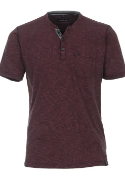 CASA MODA comfort fit heren T-shirt, rood dessin