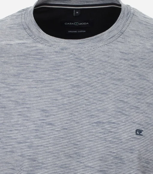 CASA MODA comfort fit heren T-shirt, blauw dessin