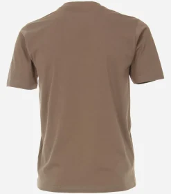 CASA MODA comfort fit heren T-shirt, lichtbruin