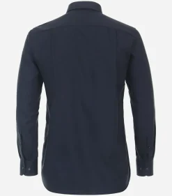 CASA MODA comfort fit overhemd, structuur, blauw