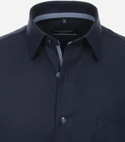 CASA MODA comfort fit overhemd, structuur, blauw