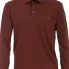 CASA MODA comfort fit polo lange mouw, rood