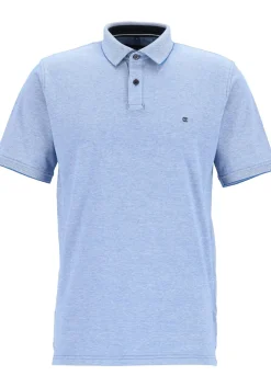 CASA MODA comfort fit poloshirt, stretch, blauw melange