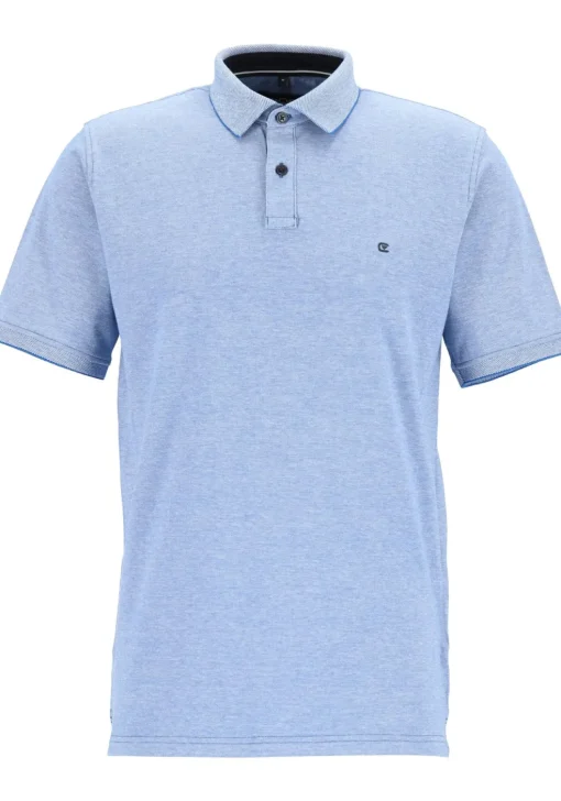 CASA MODA comfort fit poloshirt, stretch, blauw melange