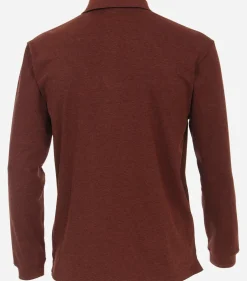 CASA MODA comfort fit polo lange mouw, rood
