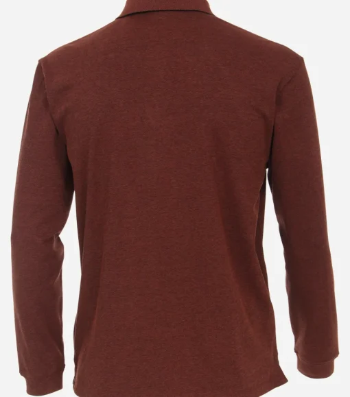 CASA MODA comfort fit polo lange mouw, rood