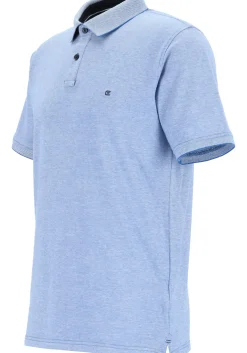 CASA MODA comfort fit poloshirt, stretch, blauw melange