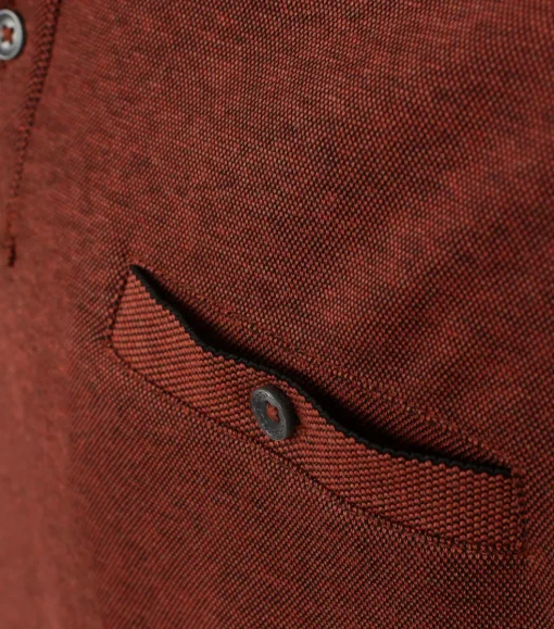 CASA MODA comfort fit polo lange mouw, rood