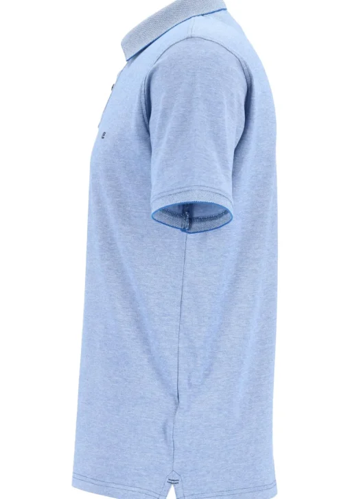 CASA MODA comfort fit poloshirt, stretch, blauw melange