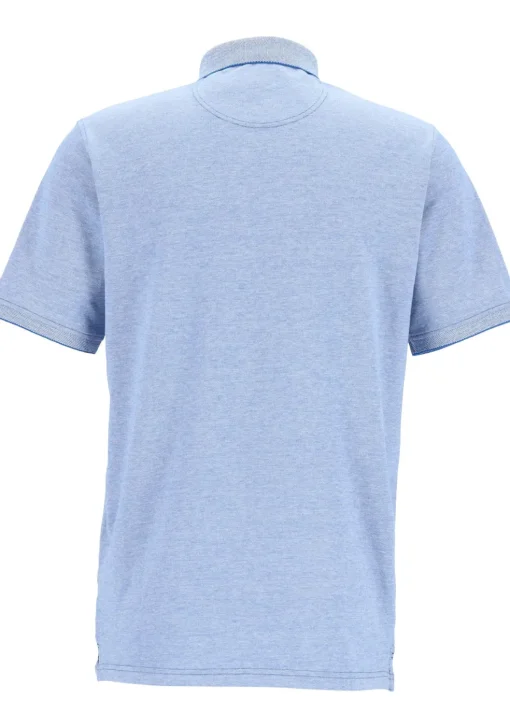 CASA MODA comfort fit poloshirt, stretch, blauw melange