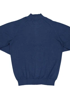 CASA MODA heren vest katoen, met rits, blauw