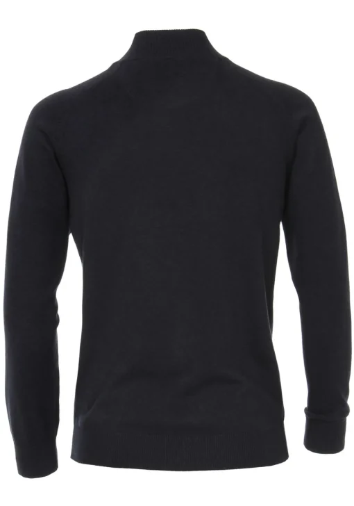 CASA MODA heren vest katoen, met rits, marine blauw