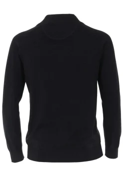 CASA MODA heren vest katoen, met rits, donkerblauw