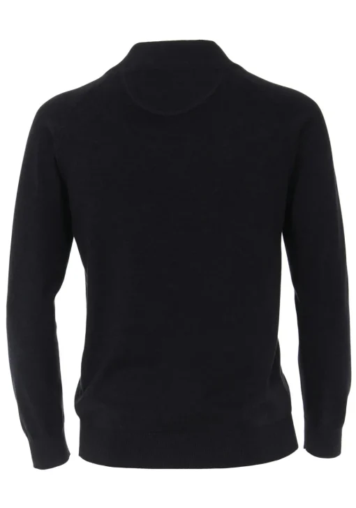 CASA MODA heren vest katoen, met rits, donkerblauw