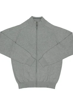 CASA MODA heren vest katoen, met rits, grijs