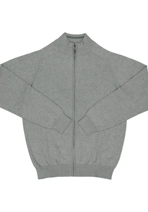 CASA MODA heren vest katoen, met rits, grijs