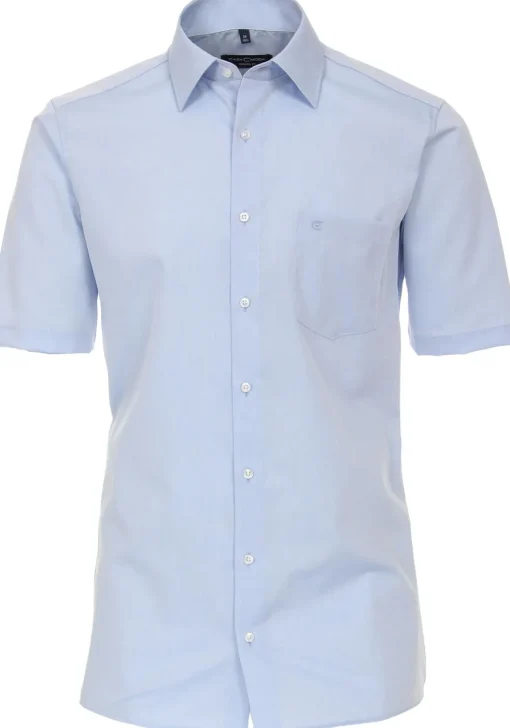CASA MODA modern fit overhemd, korte mouw, popeline, blauw