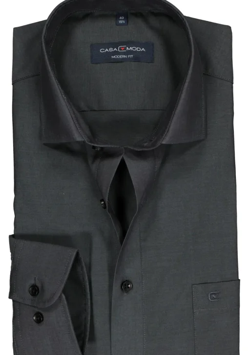 CASA MODA modern fit overhemd, antraciet grijs