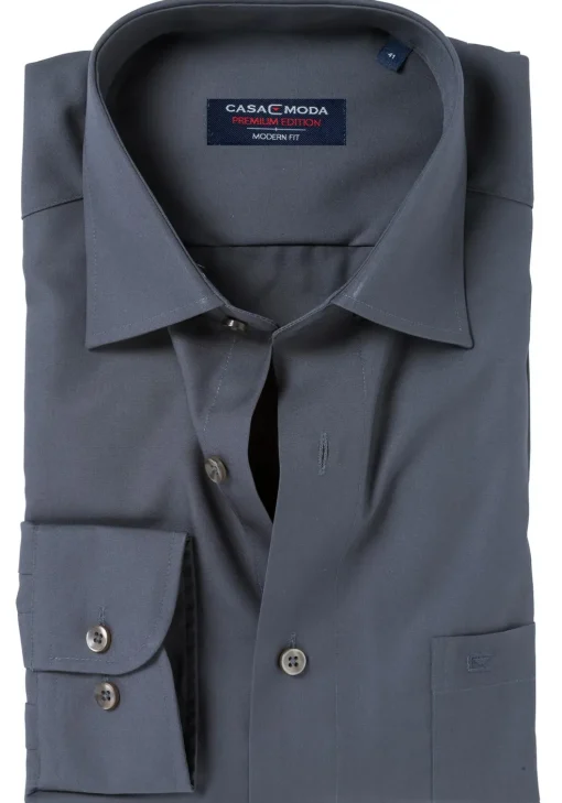 CASA MODA modern fit overhemd, antraciet grijs
