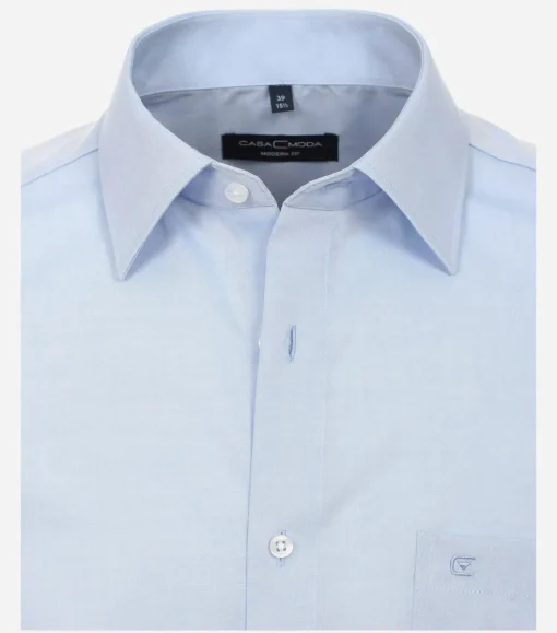 CASA MODA modern fit overhemd, korte mouw, popeline, blauw