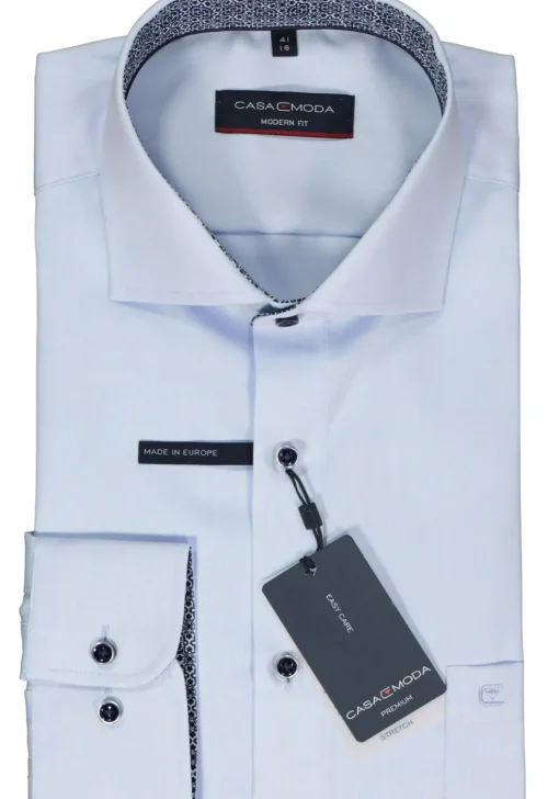 CASA MODA modern fit overhemd, twill, blauw