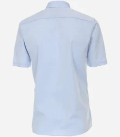 CASA MODA modern fit overhemd, korte mouw, popeline, blauw