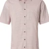 CASA MODA Sport casual fit overhemd, korte mouw, popeline, wit met oranje en blauw dessin