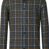 CASA MODA Sport casual fit overhemd, twill, blauw, groen, oranje geruit