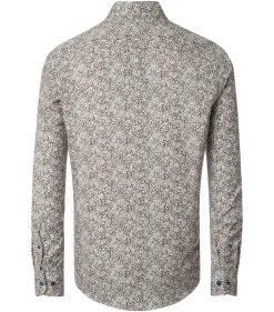 CASA MODA Sport casual fit overhemd, popeline, bruin dessin