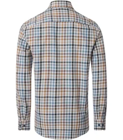 CASA MODA Sport casual fit overhemd, flanel, beige geruit
