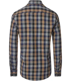 CASA MODA Sport casual fit overhemd, flanel, grijs geruit
