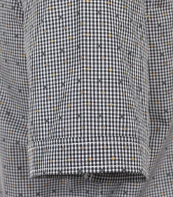 CASA MODA Sport casual fit overhemd, korte mouw, fil a fil, blauw met wit geruit