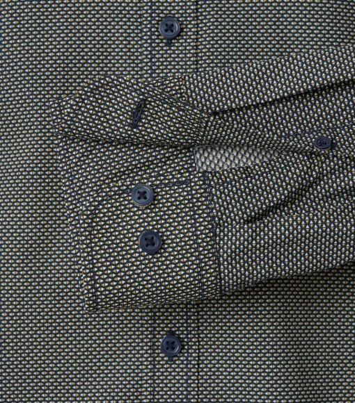 CASA MODA Sport casual fit overhemd, popeline, blauw dessin