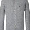 CASA MODA Sport comfort fit overhemd, twill, wit met blauw en beige dessin