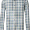 CASA MODA Sport comfort fit overhemd, dobby, wit met blauw, groen en beige geruit