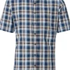 CASA MODA Sport comfort fit overhemd, korte mouw, chambray, blauw geruit