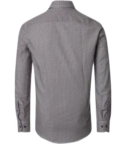 CASA MODA Sport comfort fit overhemd, popeline, blauw dessin