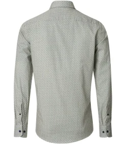 CASA MODA Sport comfort fit overhemd, popeline, geel dessin