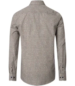 CASA MODA Sport comfort fit overhemd, popeline, groen dessin