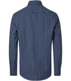 CASA MODA Sport comfort fit overhemd, twill, blauw dessin