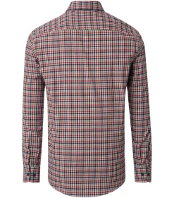 CASA MODA Sport comfort fit overhemd, twill, oranje geruit