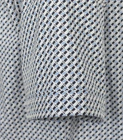 CASA MODA Sport comfort fit overhemd, korte mouw, popeline, blauw dessin