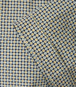 CASA MODA Sport comfort fit overhemd, korte mouw, popeline, blauw dessin