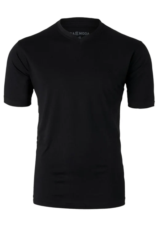 CASA MODA T-shirts (2-pack), V-neck, zwart